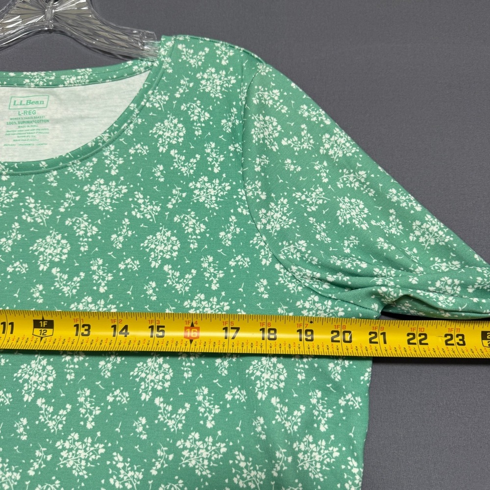 LL Bean Top Womens L Floral Cottagecore Coastal Grandma Prairie Casual Classic - Picture 3 of 8